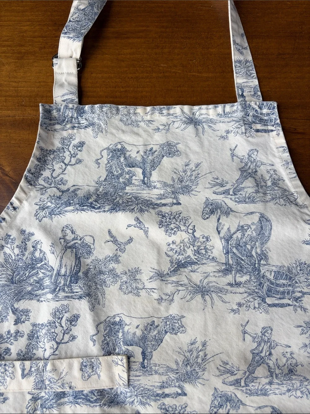 Blue Toile Apron